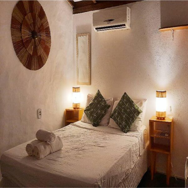 Suíte para duas pessoas na hospedaria Nativus - Caraíva Brasil