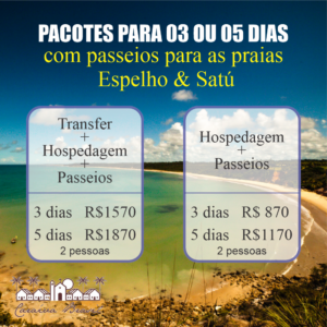 Pacote para Caraíva: Transfer, Hospedagem e Passeio nas Praias do Espelho e Satú